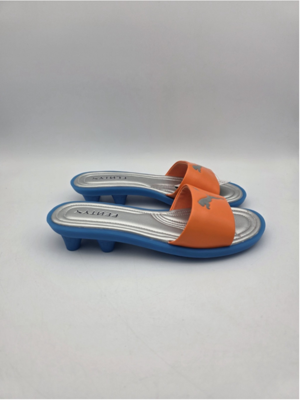 PUMA x Fenty Slide Chic Orange/Blue 405980-01 - Women's Size 8.5